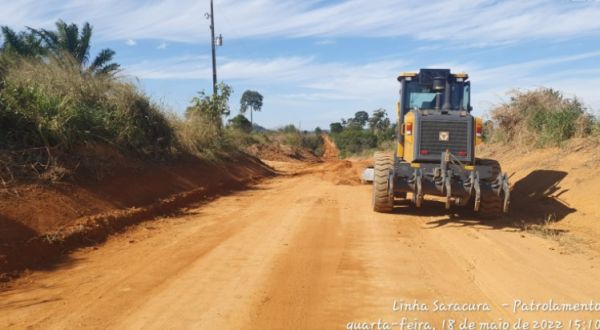 OBRAS: Prefeitura de Buritis continua trabalho de Patrolamento nas estradas rurais